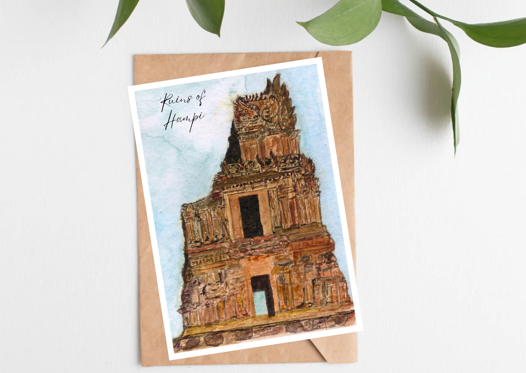 Ruins of Hampi, Vijayanagara — A6 Postcards by Aishwarya Ashok
